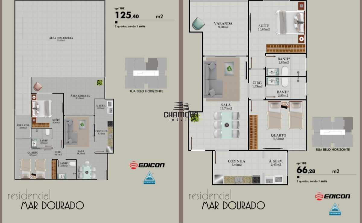 Apartamento à venda no Praia do Morro: Lançamento em Construção na Praia do Morro com acesso a poucos passos do mar.