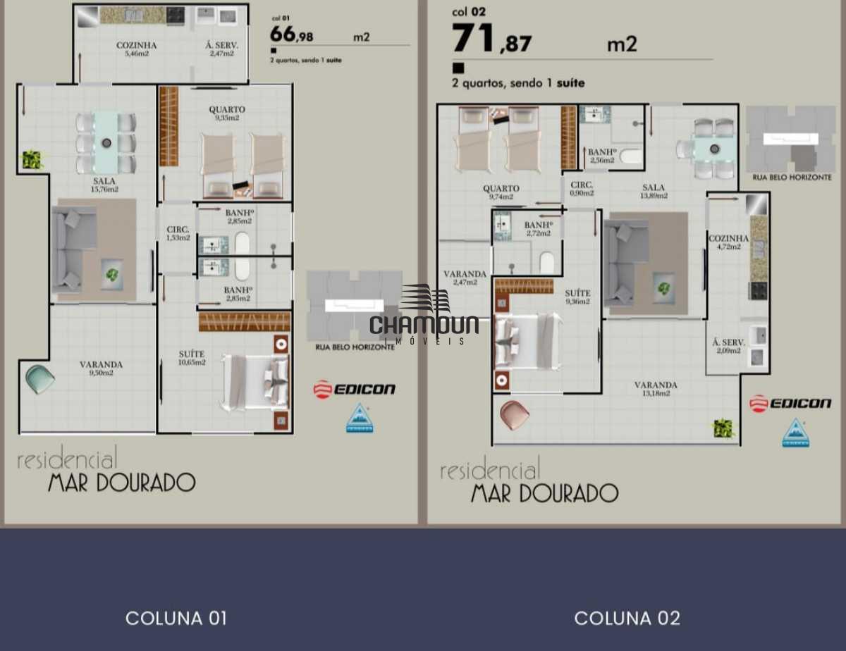 Apartamento à venda no Praia do Morro: Residencial Mar Dourado