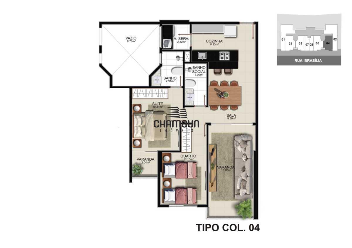 Apartamento à venda no Praia do Morro:  2 quartos, 1 suíte, 2 vagas, Praia do Morro - Guarapari/ES