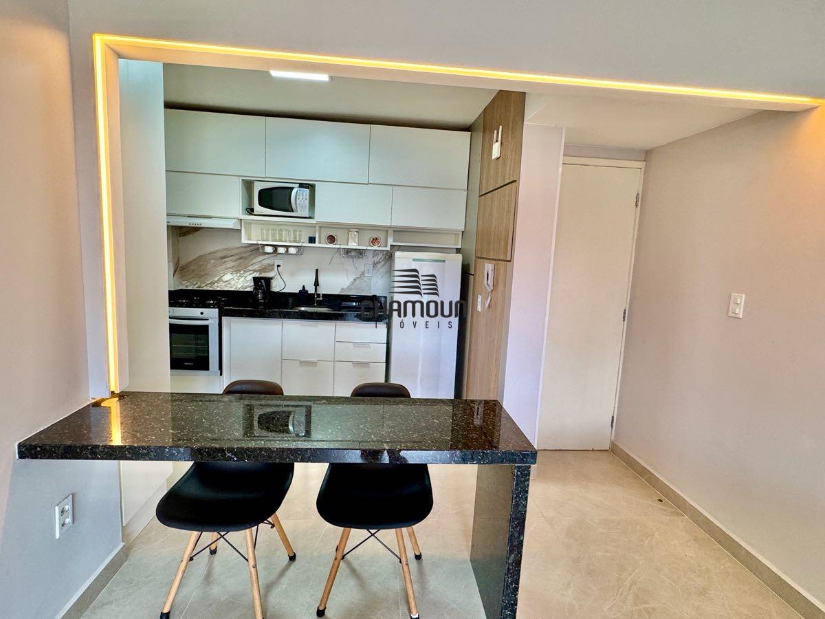 Apartamento à venda no Praia do Morro:  1 quarto com suíte, em prédio de frente para o mar