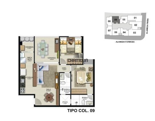 Apartamento à venda no Enseada Azul: 