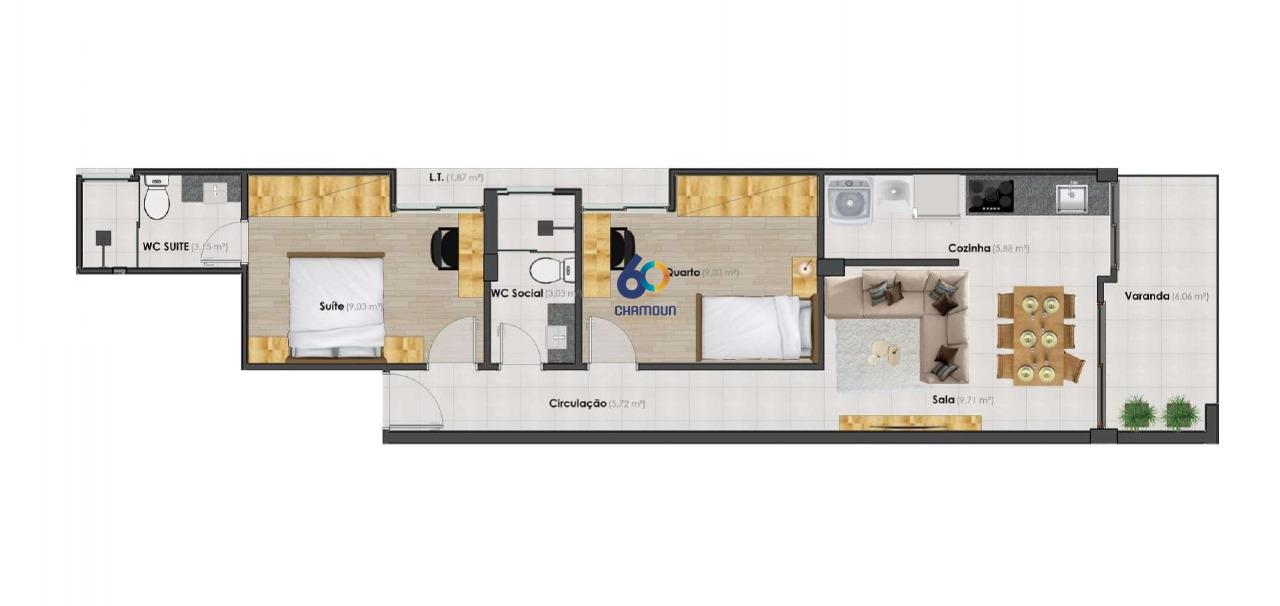 Apartamento à venda no Praia do Morro: LANÇAMENTO RESIDENCIAL EDUARDO NORBIM NA PRAIA DO MORRO 02 QUARTOS