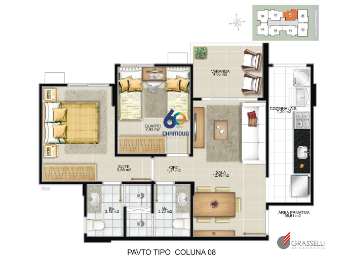 Apartamento à venda no Monte Belo: Apartamento 3 quartos à venda em Bento Ferreira - Vitória
