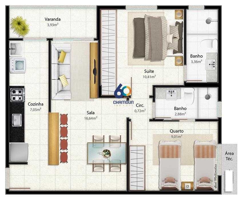 Apartamento à venda no Aviação: Apartamento 2 quartos em Aviação - São Mateus/ES
