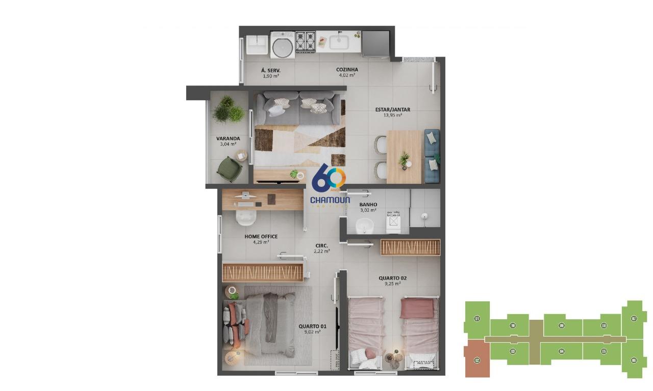 Apartamento à venda no Jardim Limoeiro: Apartamento 2 quartos à venda em Jardim Limoeiro - Serra/ES
