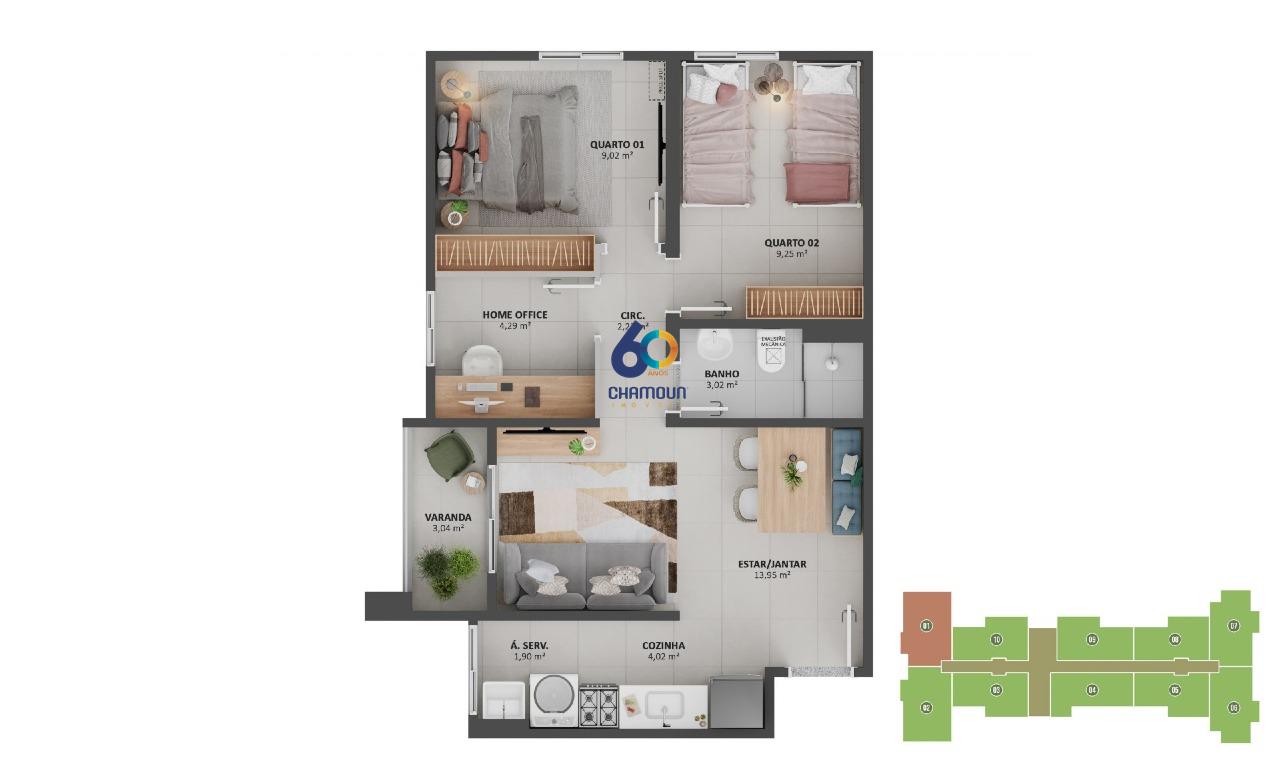Apartamento à venda no Jardim Limoeiro: Apartamento 2 quartos à venda em Jardim Limoeiro - Serra/ES