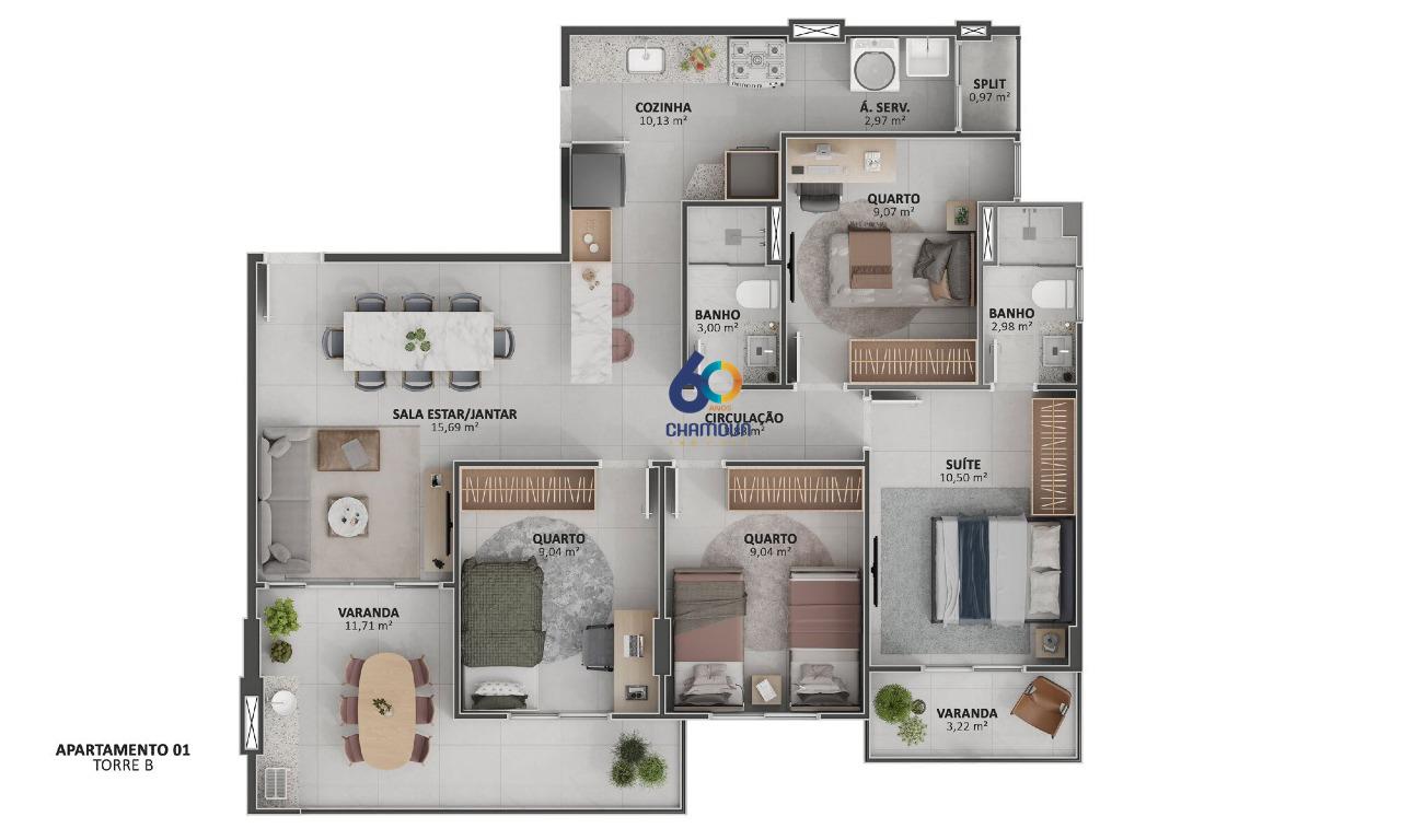 Apartamento à venda no Praia da Costa: Apartamento 4 quartos na Praia da Costa - Vila velha ES