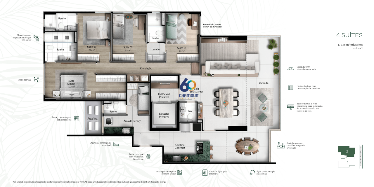 Apartamento à venda no Enseada do Suá: Apartamento 4 suítes em Vitória/ES