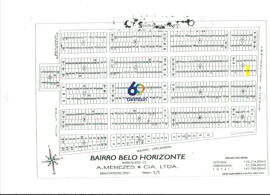 Lote à venda no Belo Horizonte: Lote à venda em Marataízes.
