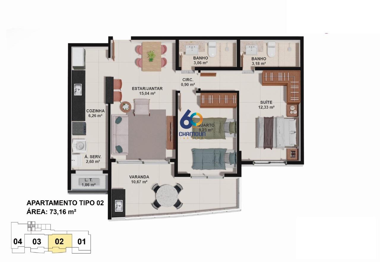Apartamento à venda no Bento Ferreira: Apartamento 2 quartos à venda em Bento Ferreira - Vitória/ES