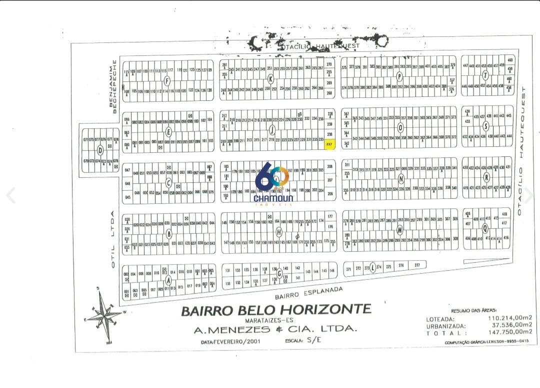 Lote à venda no Belo Horizonte: Lote à venda em Marataízes.