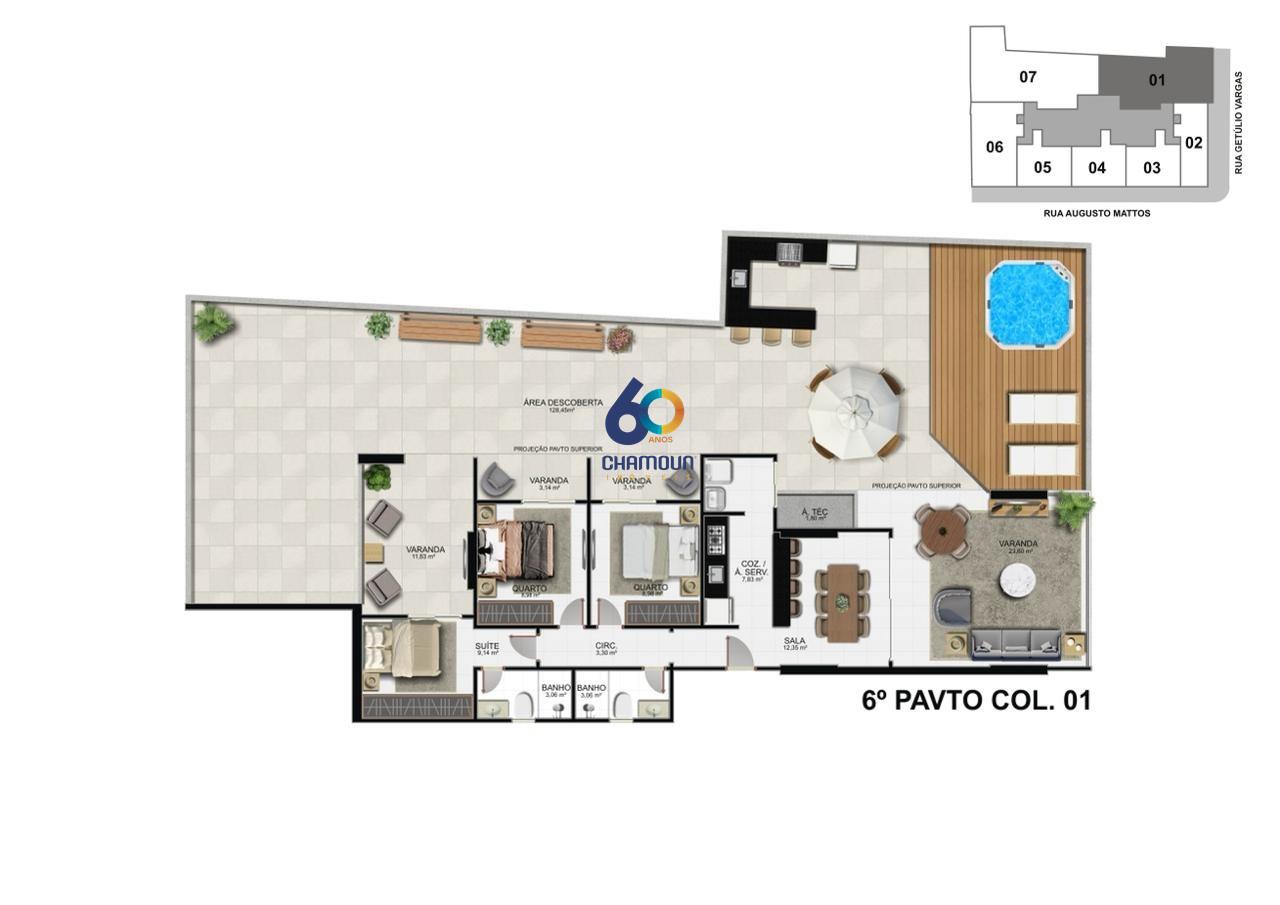 Apartamento à venda no Centro: 