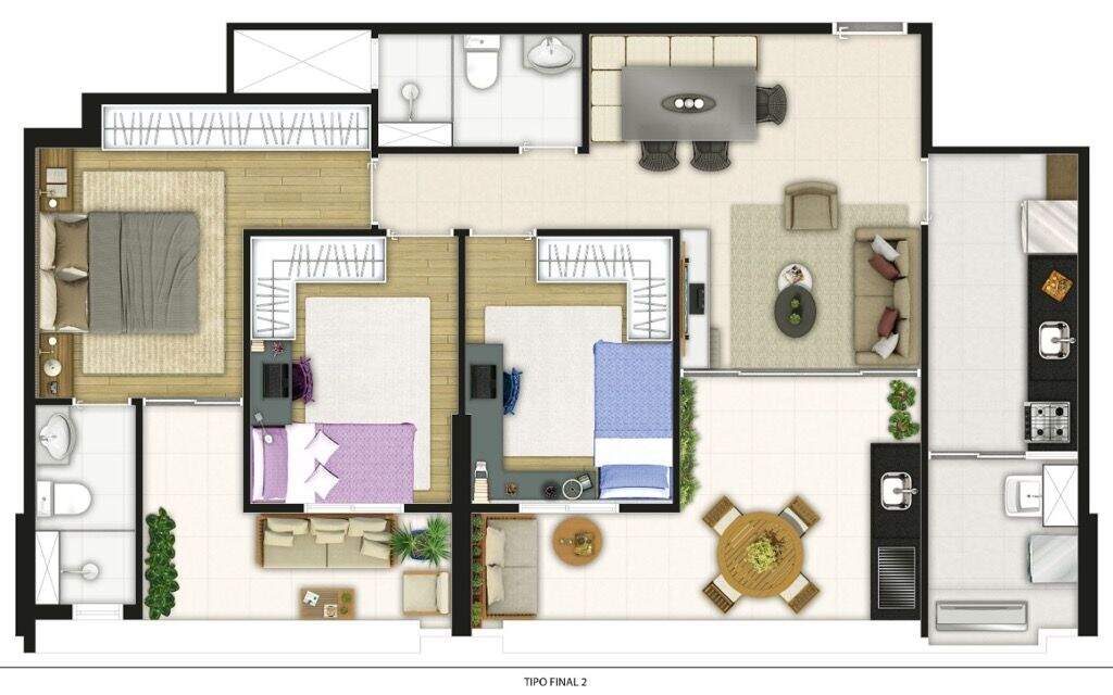 Apartamento à venda no Boqueirão: 