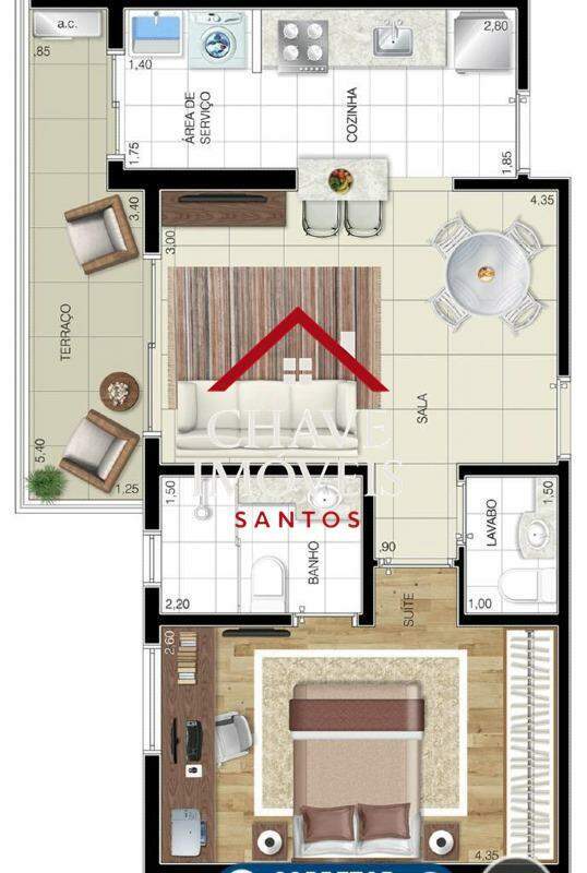 Apartamento para aluguel no Embaré: 