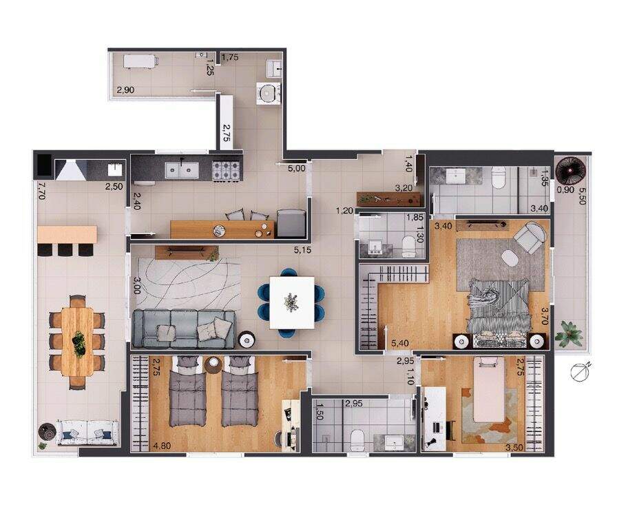Apartamento à venda no Aparecida: 
