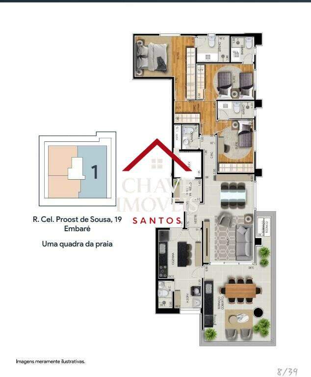 Apartamento à venda no Embaré: 