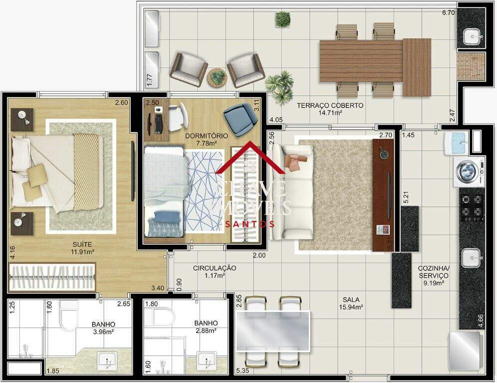 Apartamento à venda no Gonzaga: 