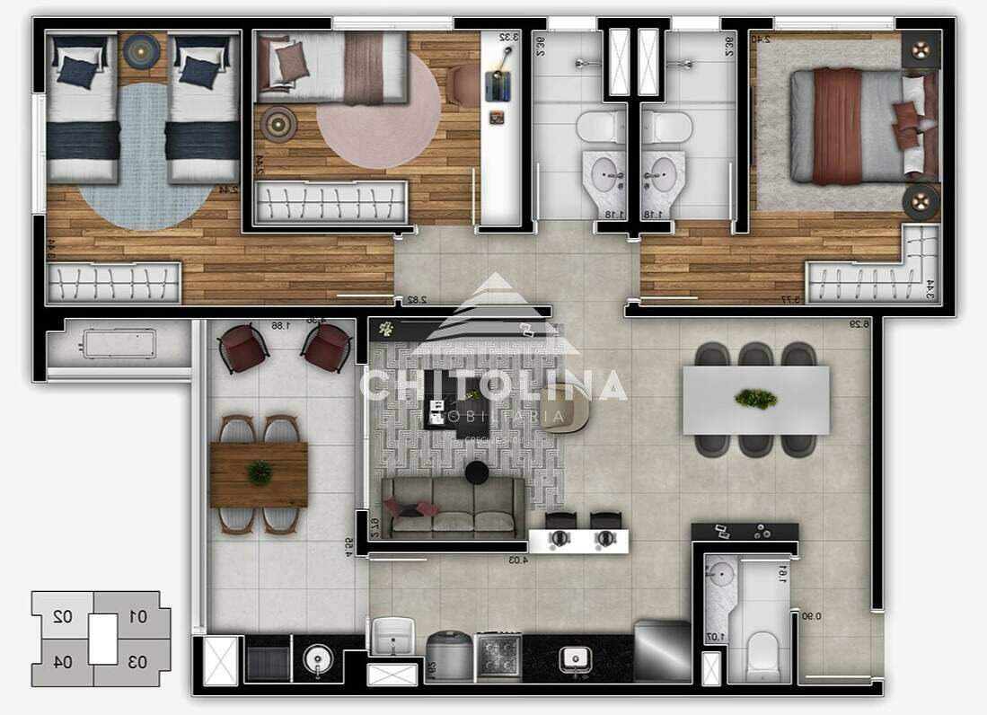 Apartamento à venda no Centro: 