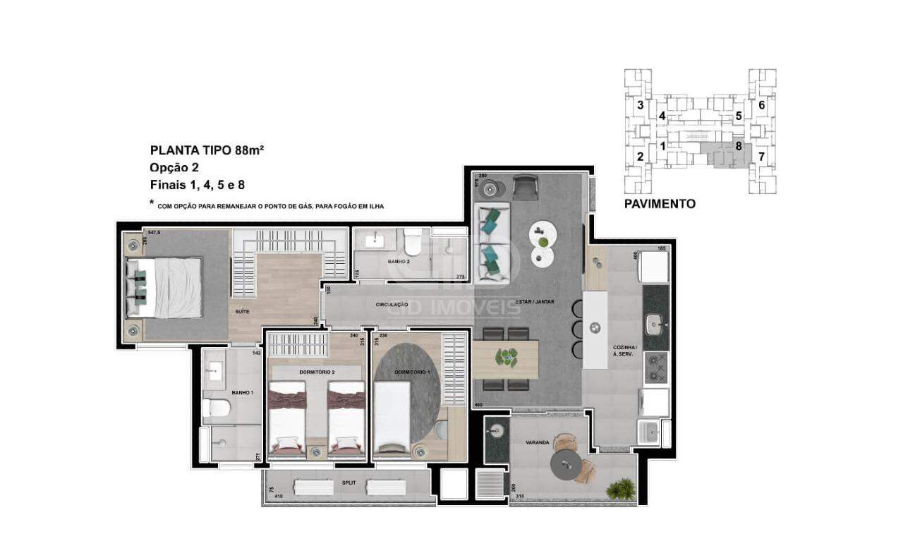 Apartamento, 3 quartos, 88 m² - Foto 3