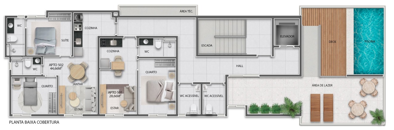 Flat à venda no Jardim Oceania: 