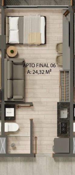 Flat à venda no Jardim Oceania: 