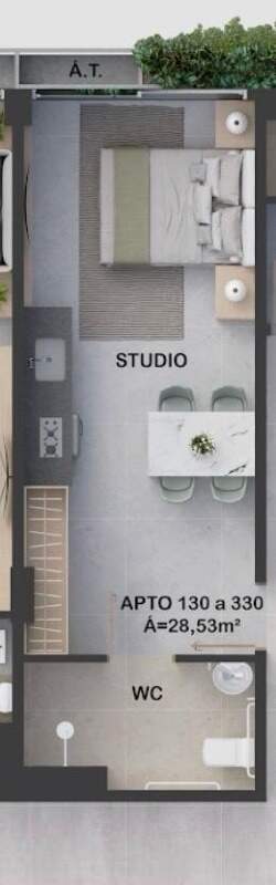 Flat à venda no Poço: 