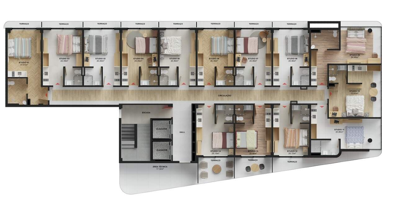 Flat à venda no Cabo Branco: 