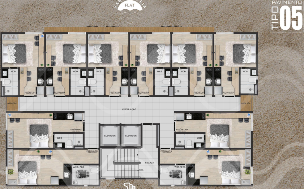 Flat à venda no Intermares: 