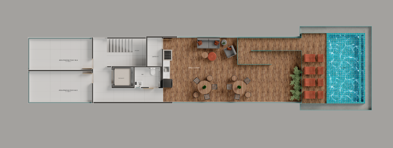 Flat à venda no Aeroclube: 