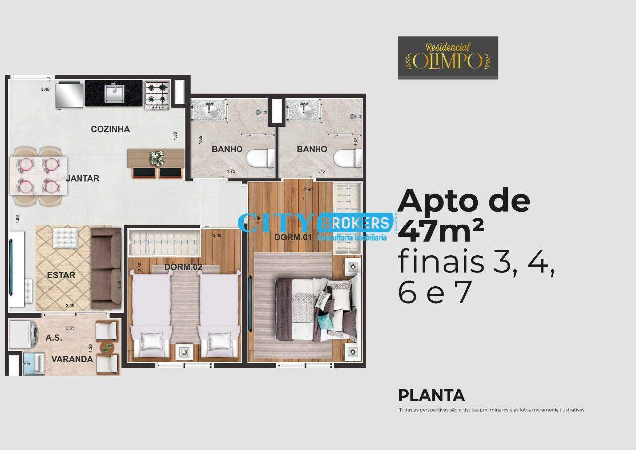 Apartamento à venda com 2 quartos, 47m² - Foto 44