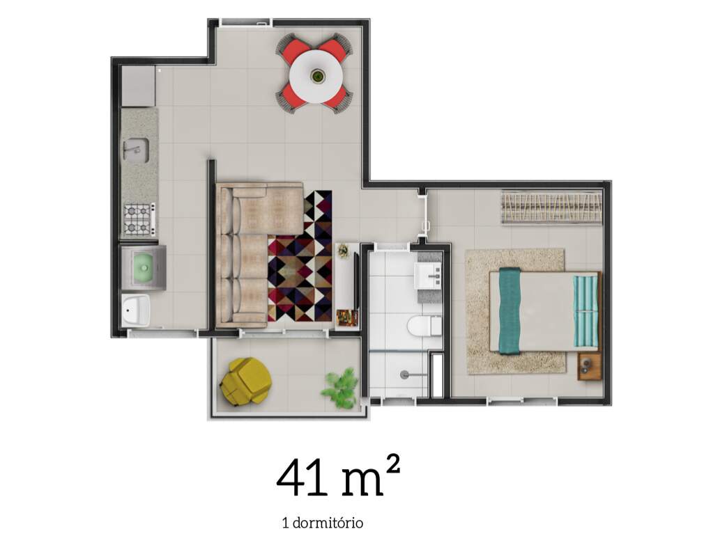 Apartamento à venda com 1 quarto, 41m² - Foto 10