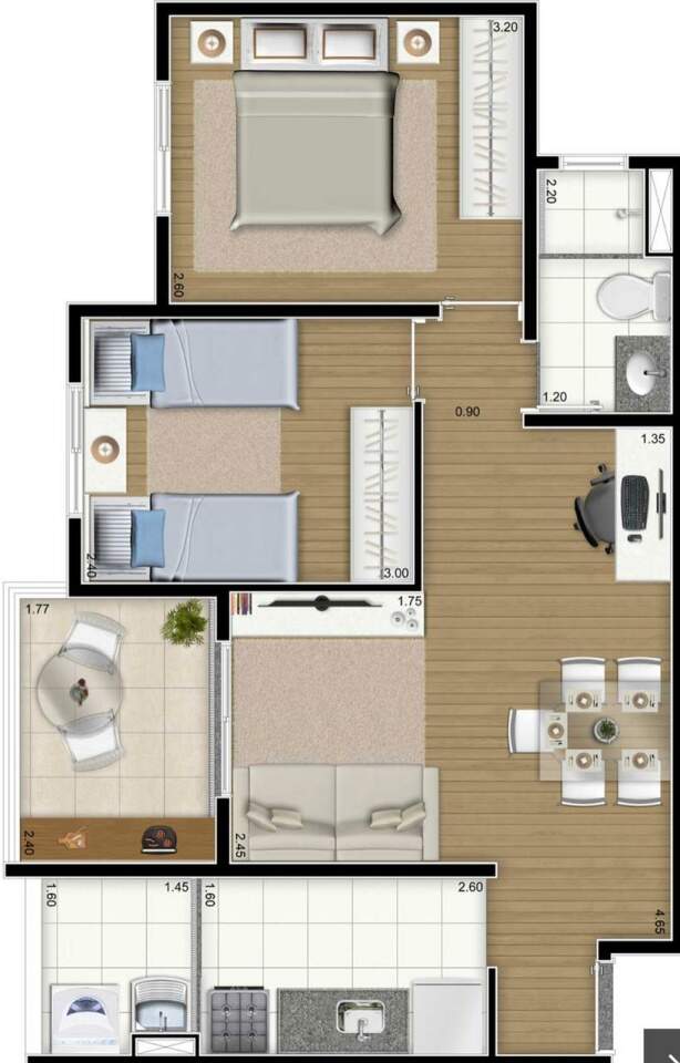 Apartamento à venda com 2 quartos, 52m² - Foto 9