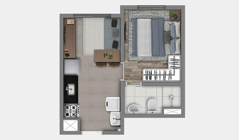 Apartamento à venda com 1 quarto, 36m² - Foto 5