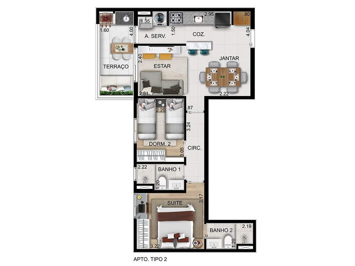 Apartamento à venda com 2 quartos, 61m² - Foto 14