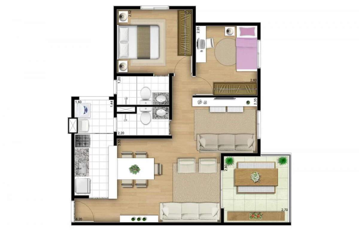 Apartamento à venda com 3 quartos, 69m² - Foto 12