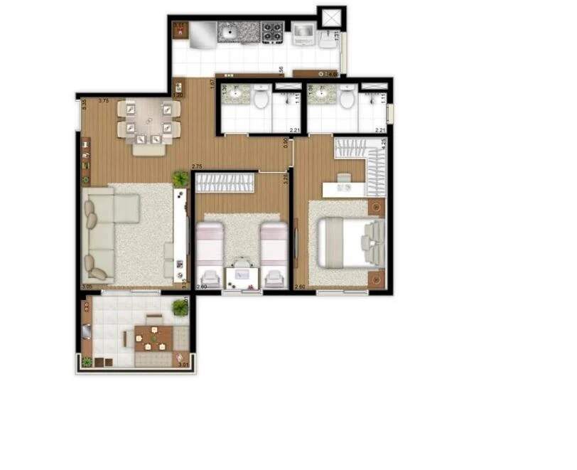 Apartamento à venda com 2 quartos, 68m² - Foto 18