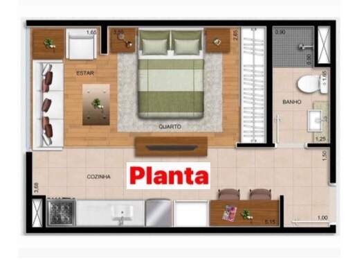 Apartamento à venda com 1 quarto, 31m² - Foto 1