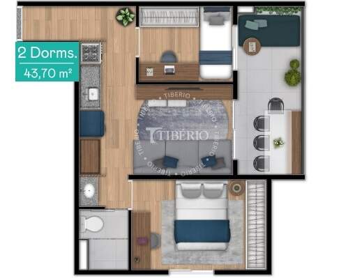 Apartamento à venda com 2 quartos, 43m² - Foto 4