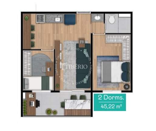 Apartamento à venda com 2 quartos, 43m² - Foto 5