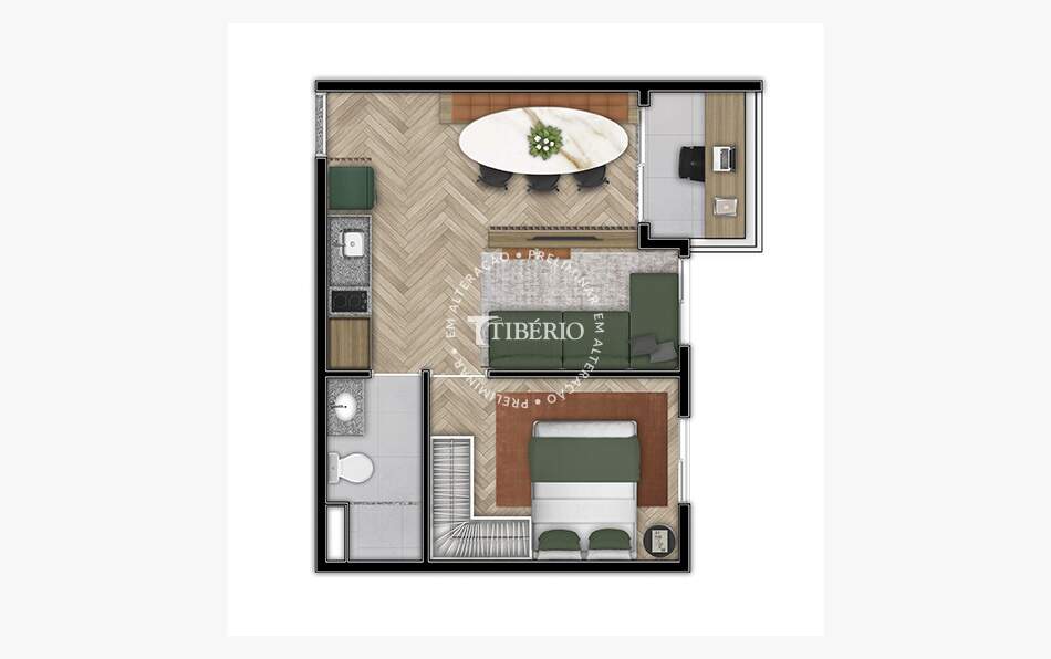 Apartamento à venda com 1 quarto, 35m² - Foto 4