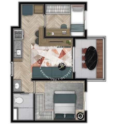 Apartamento à venda com 2 quartos, 39m² - Foto 4