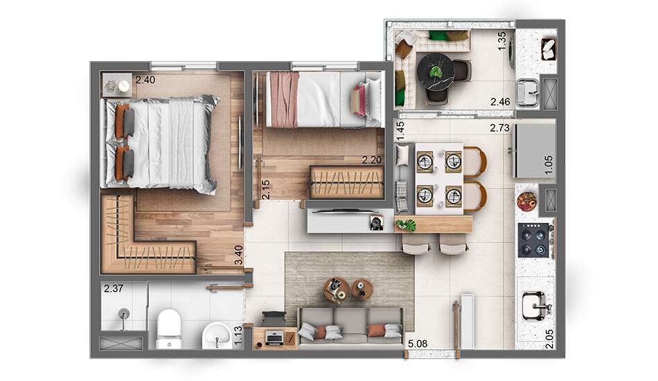 Apartamento à venda com 2 quartos, 38m² - Foto 20