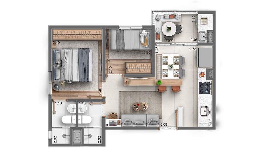 Apartamento à venda com 2 quartos, 38m² - Foto 30