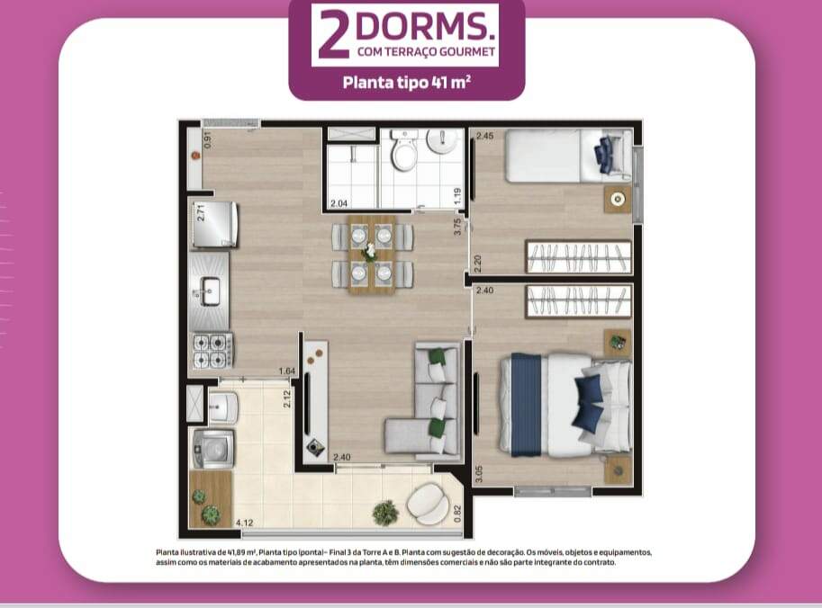 Apartamento à venda com 2 quartos, 49m² - Foto 5