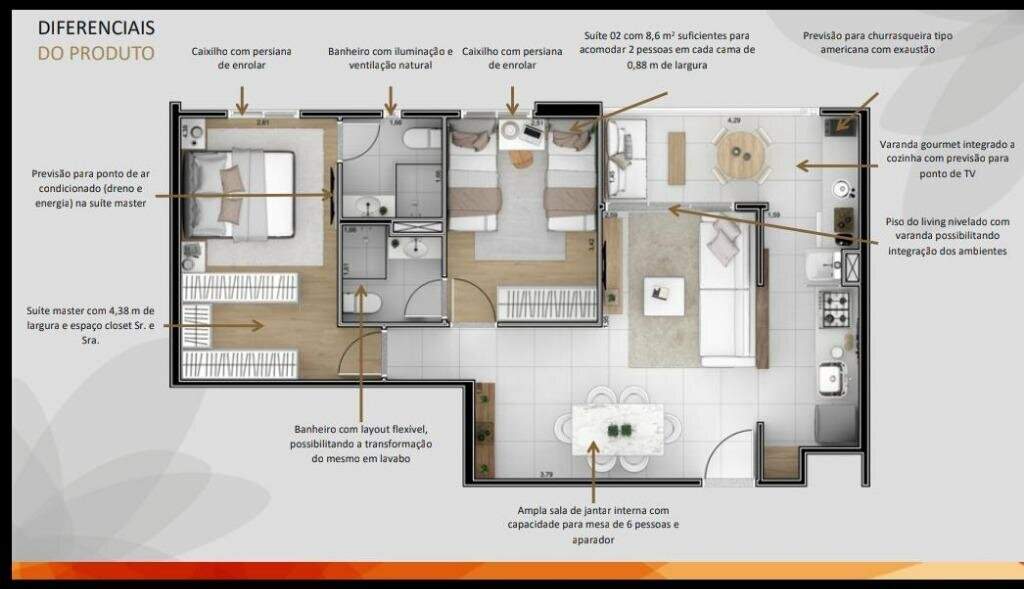 Apartamento à venda com 2 quartos, 64m² - Foto 12