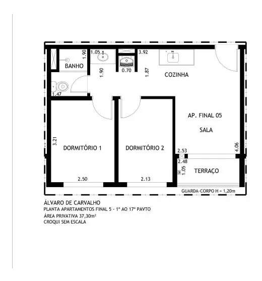 Apartamento à venda com 2 quartos, 37m² - Foto 2