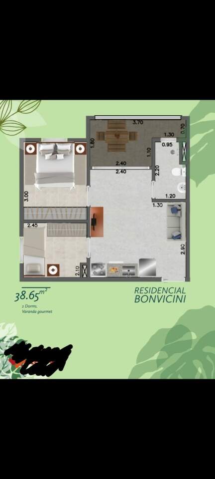 Apartamento à venda com 2 quartos, 45m² - Foto 4