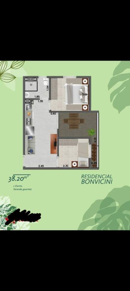 Apartamento à venda com 2 quartos, 45m² - Foto 6