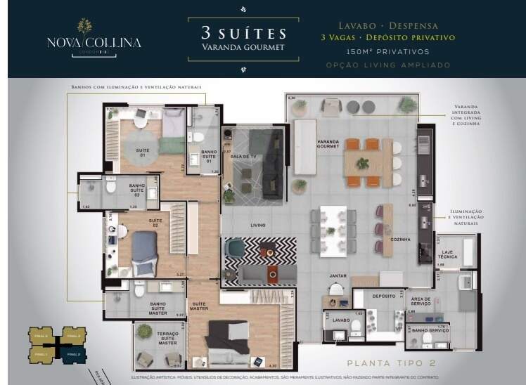 Apartamento à venda com 4 quartos, 150m² - Foto 12