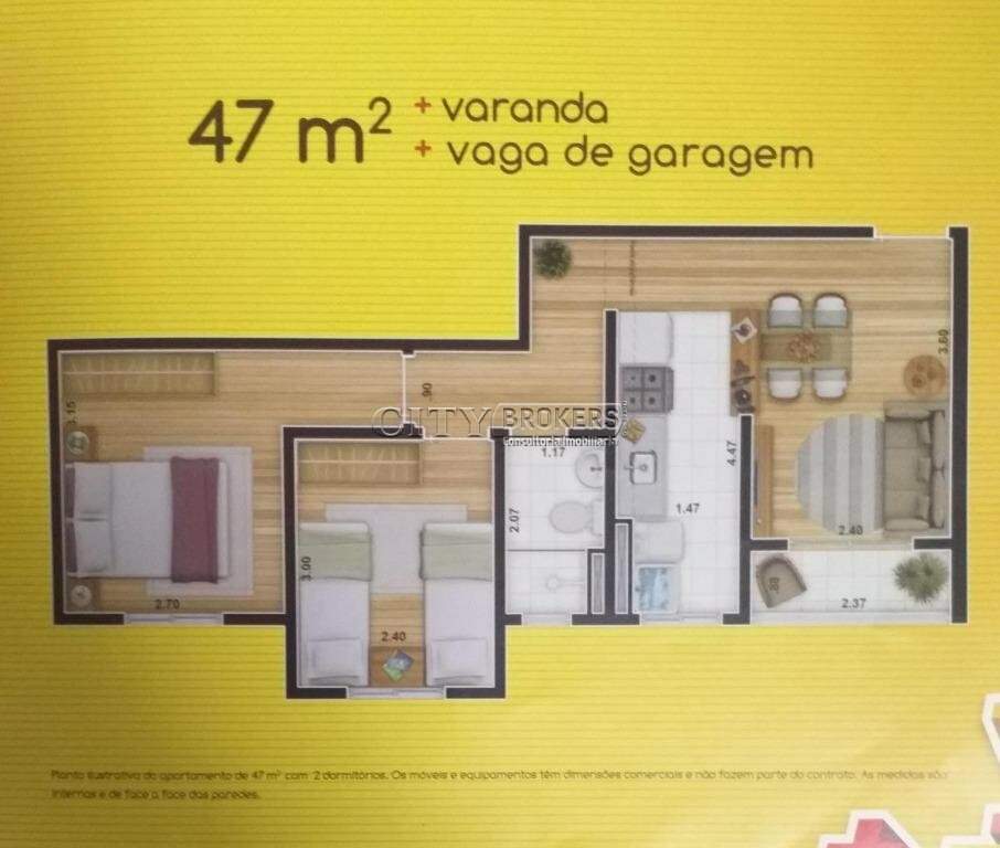 Apartamento à venda com 2 quartos, 47m² - Foto 8